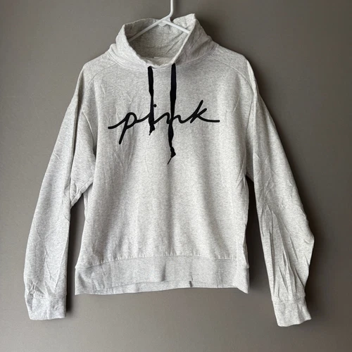 UNDERCOVER Felpa con cappuccio Victoria's Secret ROSA taglia S grigia con coulisse collo cappuccio