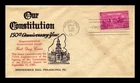 CONSTITUTION 150TH ANNIVERSARY FDC SCOTT 798 INDEPENDENCE HALL US COVER