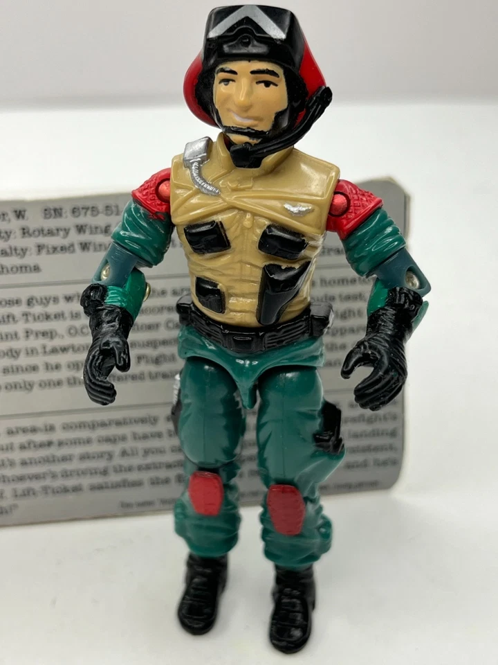1986 VINTAGE HASBRO G.I JOE COBRA LIFT-TICKET ACTION FIGURE COMPLETE W/ MIC - Image 2 of 4