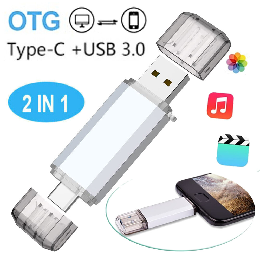 32/128GB USB 3.0 Type-C OTG Flash Drive Memory Stick U Disk For PC 