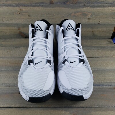 Nike Zoom Freak 1 Men's Basketball Shoes White/ Black Sz 18 NEW