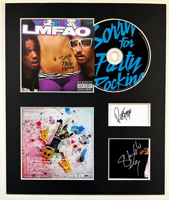 LMFAO - Signed Autographed - SORRY FOR PARTY ROCKING - Album Display