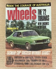 WHEELS Australian Motor Magazine. March 1972. VOL 36 #4. 98 Pages VW Holden etc