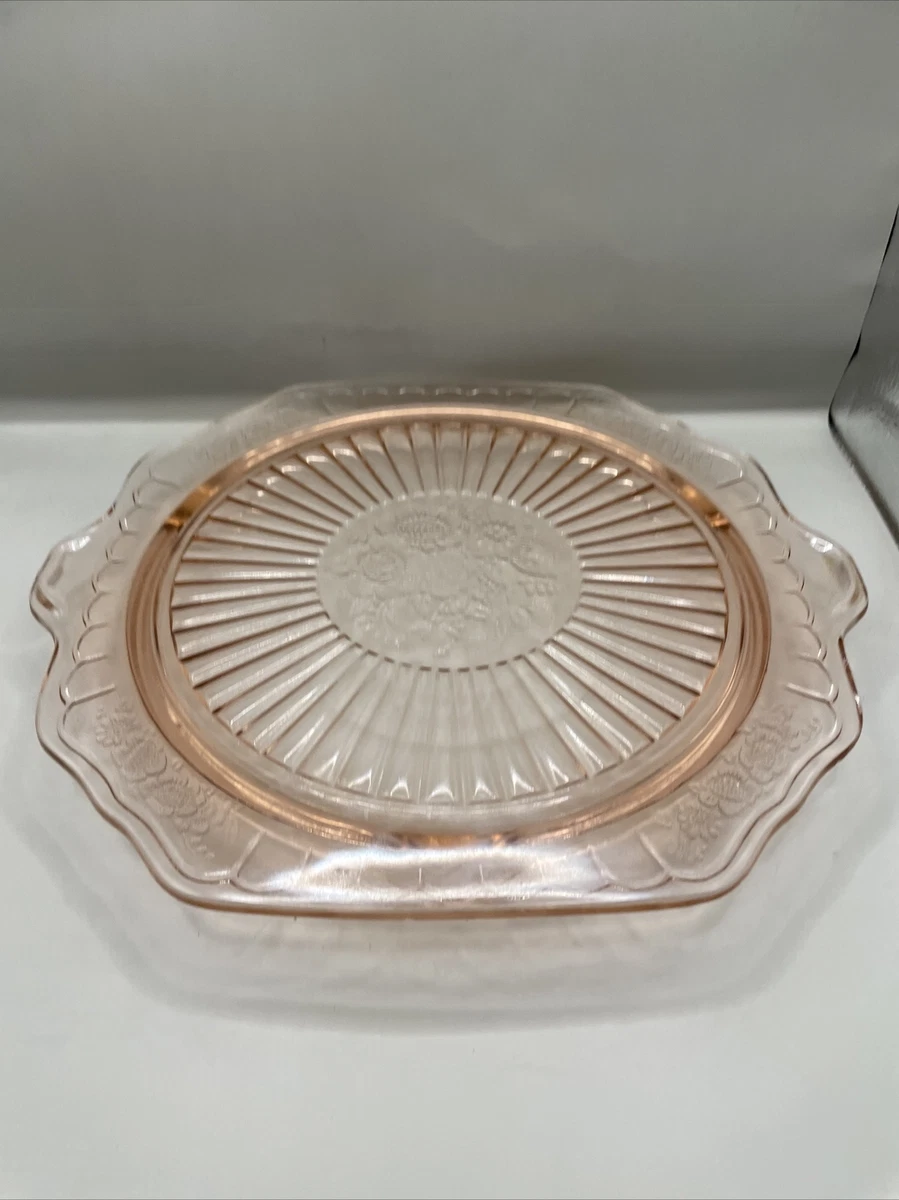 Depression glass cake plate cheap