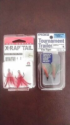 2-Packs Owner Tournament Trailer & X-Rap Tail Feathered Fishing