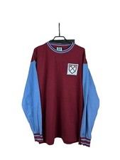 Vintage West Ham 1960's Football Soccer Jersey Long Sleeve Shirt Retro Size XL