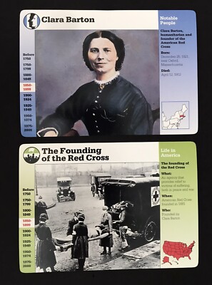 Clara Barton American Red Cross   Grolier  Collector Cards