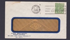 1929 KING GEORGE V 1d PRE-DECIMAL STAMP CARO BROTHERS W/F COMMERCIAL COVER #B133