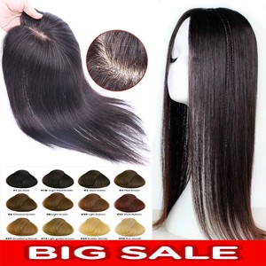 100 Human Remy Hair Extensions Replacement Top Piece Topper