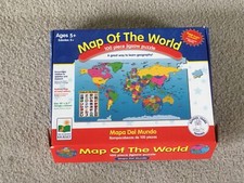 GREAT Big 100-Piece Map of the World Geography Jigsaw Puzzle Map Wall Poster