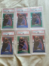 2019-20 Sekou Doumbouya Rookie Card PSA 10 Lot of 6 RWB and Green Prizm #261