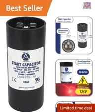 High-Performance Electric Motor Start Capacitor - 110-125 VAC Universal Fit