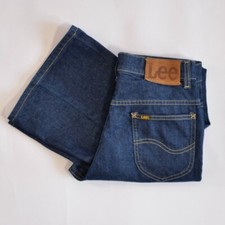 70's Vintage Lee Riders Dark Wash Bell Bottom Flare Jeans SZ 27X31