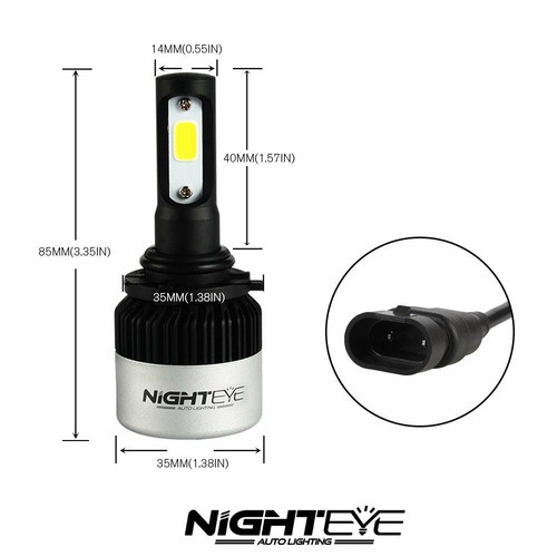 HB3 9005 NIGHTEYE LED KIT 72W 9000LM XENON WHITE HEADLIGHT FOGLIGHT COB LED KIT - Picture 4 of 8