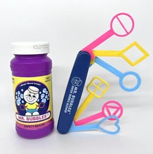 Vintage 1987 Tootsie Toy Mr. Bubbles Swiss Wand Bubble Blower & Bottle