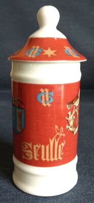 Hostel Dieu de Beaune 1443 ~ Limoges ~ COLLECTIBLE PORCELAIN JAR with LID ~1950s
