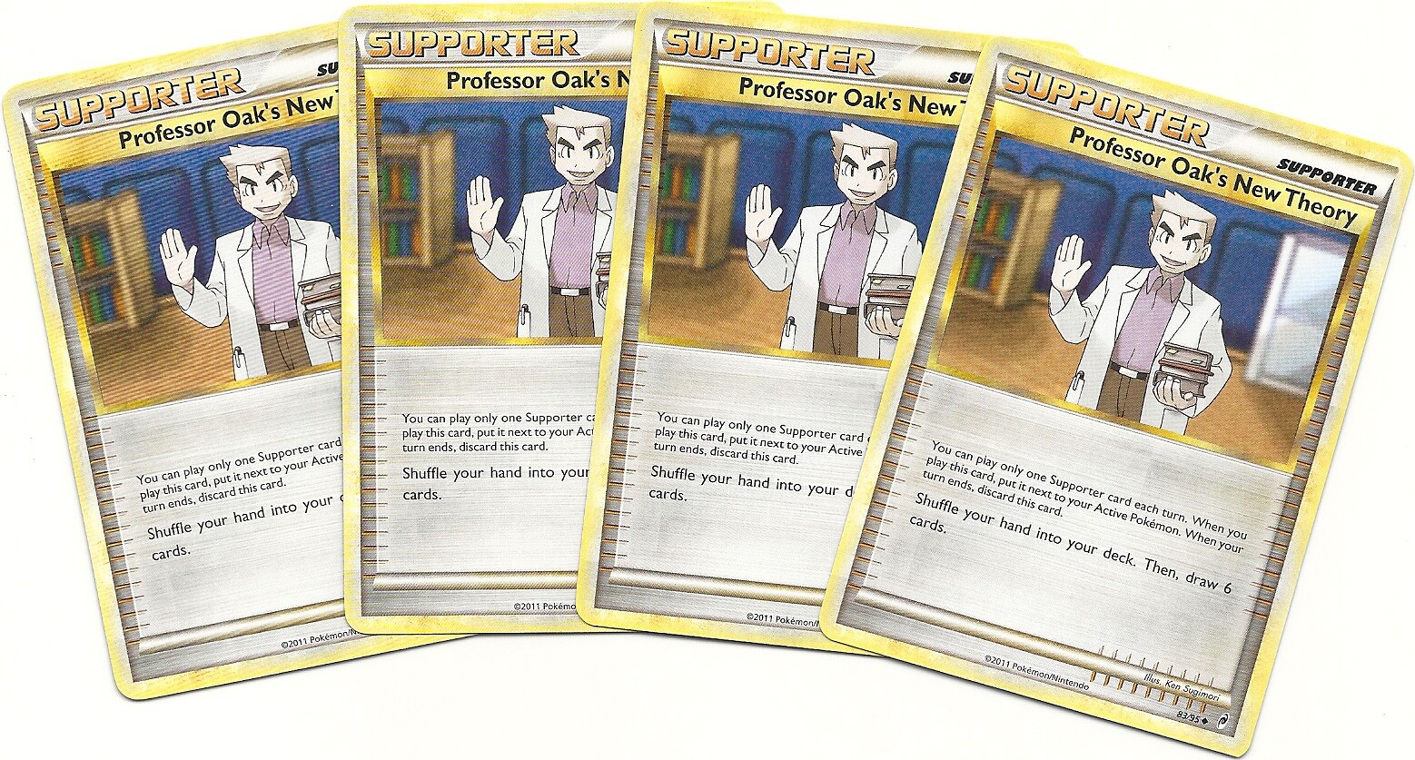 4x PROFESSOR'S OAK NEW THEORY 83/95- Call of Legends Pokemon Card - PLAYSET NM/M