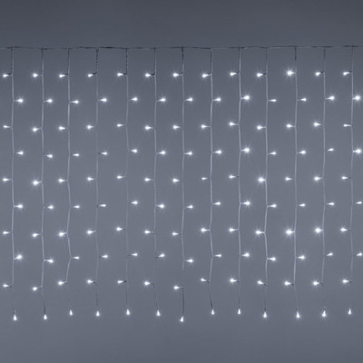 Tenda pioggia a cascata 200 led bianco freddo flash ghiaccio 3x0,5 m per esterno