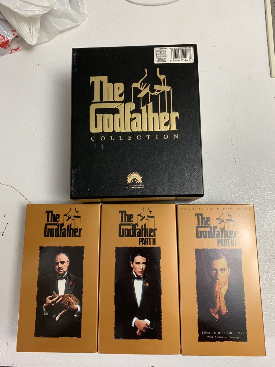 The Godfather Collection VHS Movie Trilogy On Six Tapes I II