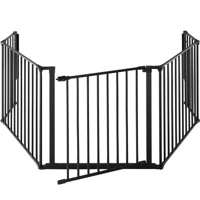 TECTAKE Kaminschutzgitter Baby Absperrgitter 5-tlg. Kinder Türschutzgitter Ofenschutz