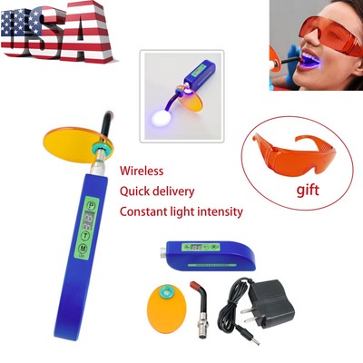 Wireless Curing Light Lamp - 1500mw Power 5W Strength+Goggle Glasses FDA///