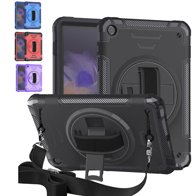 For Samsung Galaxy A9+/A9/A8/A7 Lite Shockproof Armor Stand Case+Shoulder Strap
