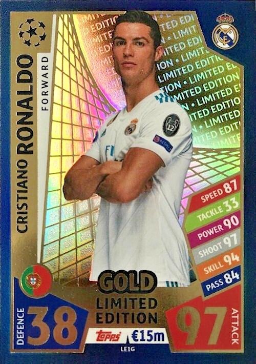 2017 2018 UEFA Champions League Match Attax CRISTIANO RONALDO GOLD