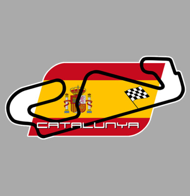 CIRCUIT CATALUNYA BARCELONA RACING TRACK AUFKLEBER STICKER 12cmx5,5cm CA117