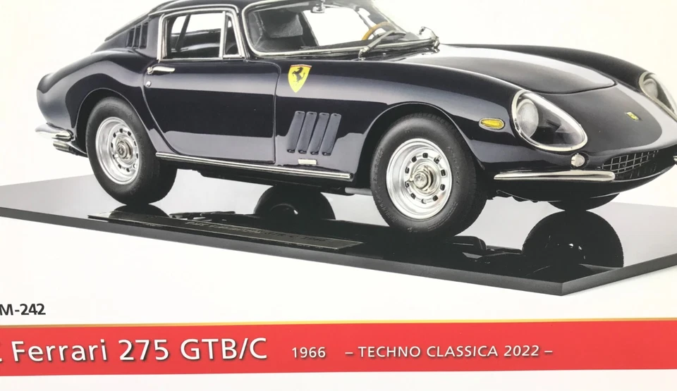 CMC M-242 FERRARI 275 GTB/C 1966 MIDNIGHT BLUE TECHNO CLASSICA 2022 L/E 400 1:18 - Image 3 of 4