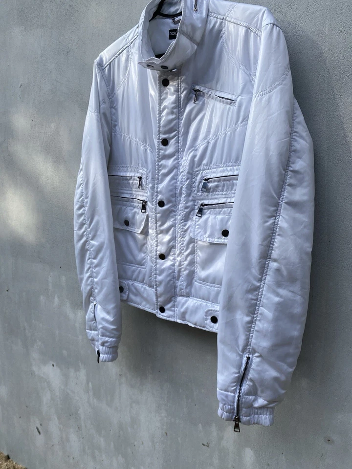 Chaqueta Bomber Dolce & Gabbana Vintage Blanca Multi Bolsillo Talla M Foto 2 de 4