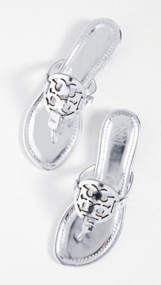 silver flip flop sandals
