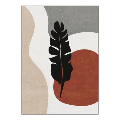 Canvas Canvas Canvas Picture Poster - Minimal Illustration Abstract Leaves A007-D003