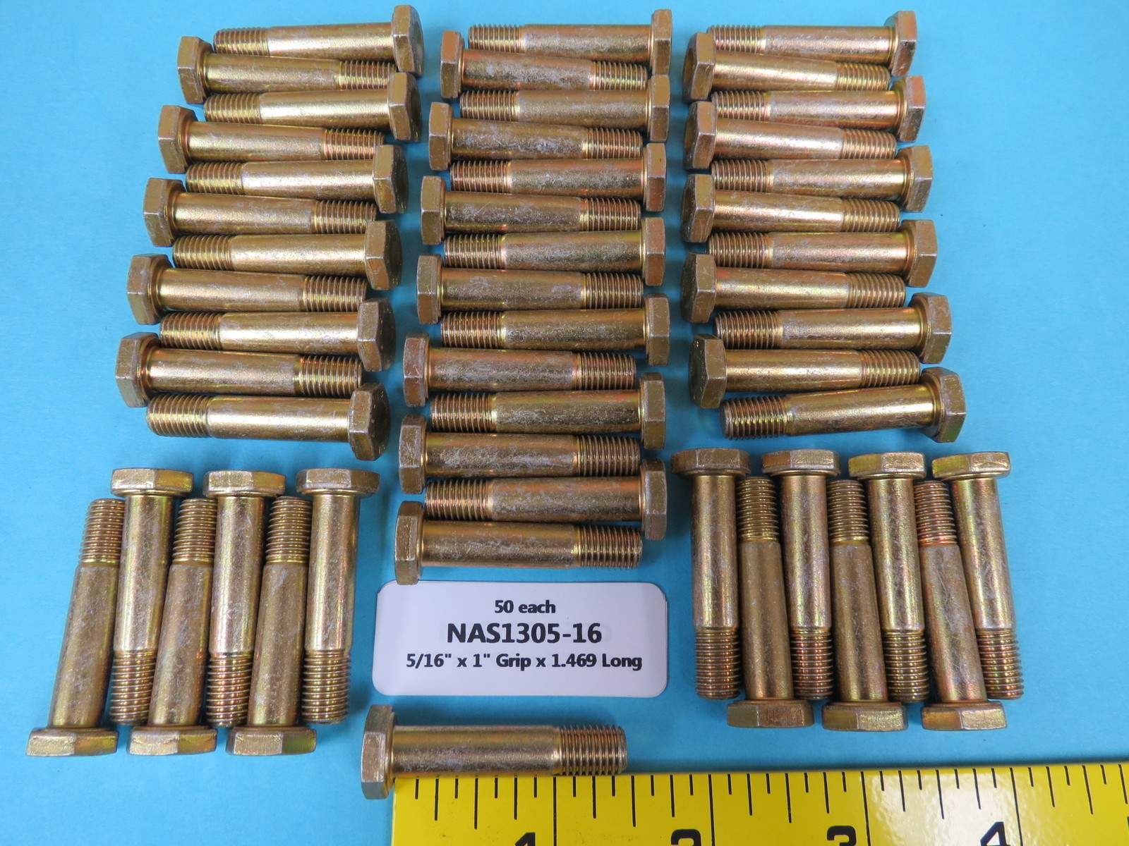 5/16"24 Aircraft Bolts 1” Grip x 1.469” Long NAS130516 Race Aviation