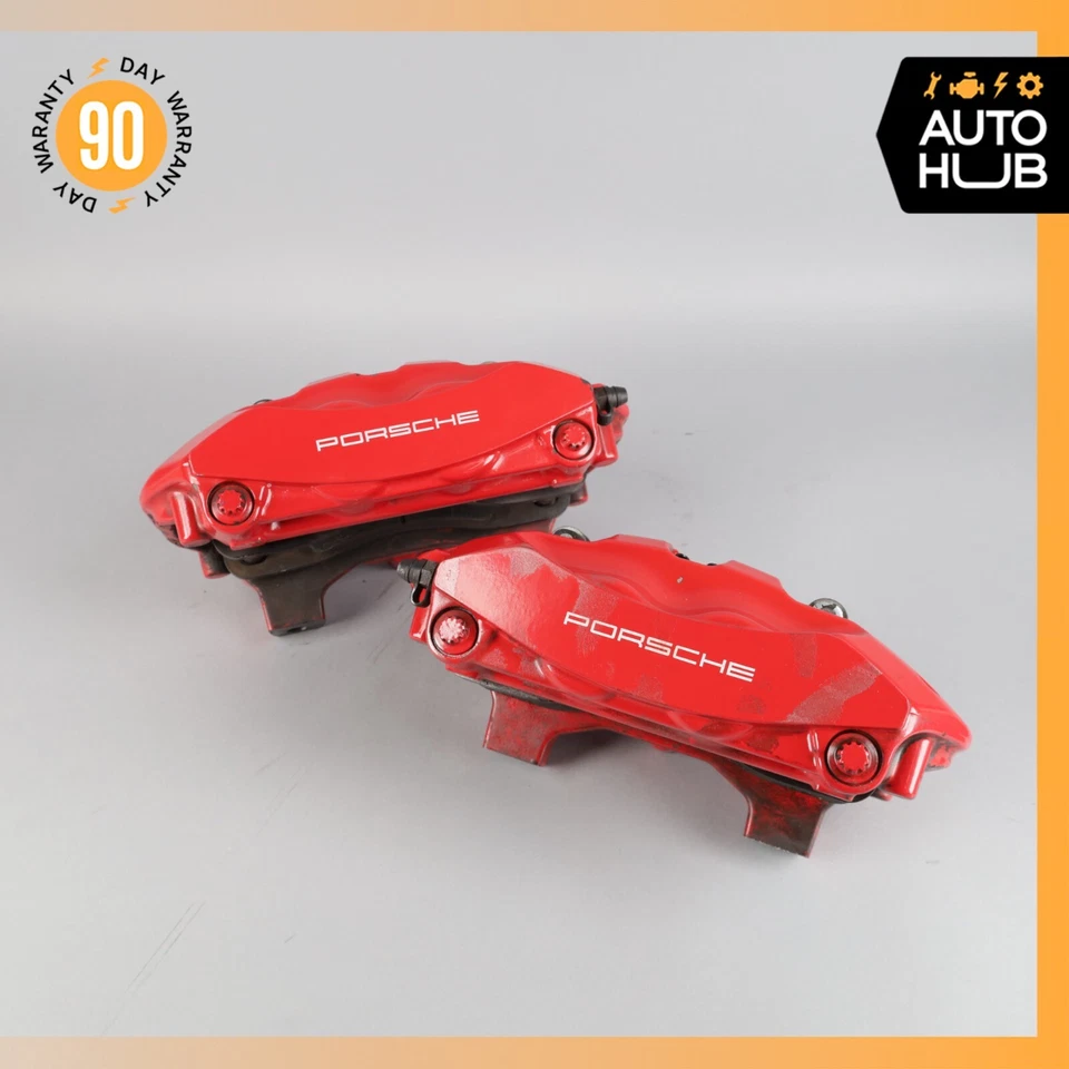 Juego de pinzas de freno traseras izquierda y derecha 11-18 Porsche Cayenne Turbo 958 Touareg OEM Foto 2 de 4