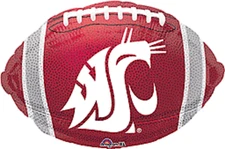 Washington State Cougars NCAA Sports Party Decoration 18" Football Mylar Balloon
