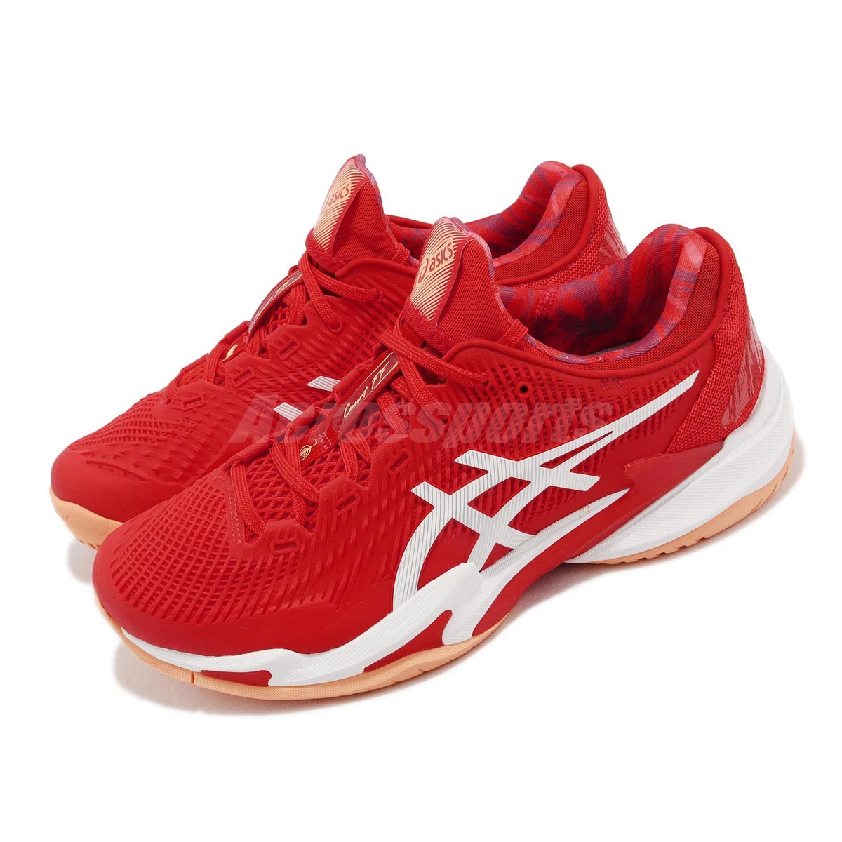 Asics Court FF 3 Novak French Open Fiery Red White Men Tennis Shoes 1041A363-961