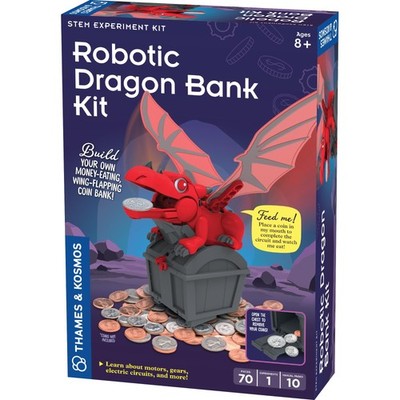 Thames & Kosmos Robotic Dragon Bank Kit | Hands-on STEM 5 x 3 x 8 inches
