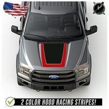 2 Color Hood Blackout Racing Stripes Decal Ki...