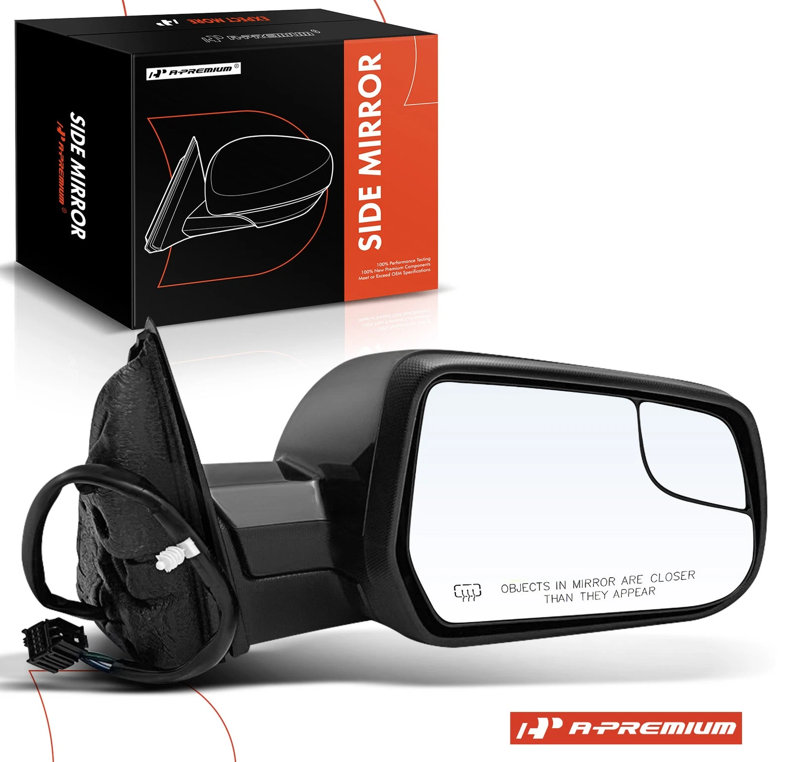 A-Premium Passenger Power Mirror Manual Fold Heated for Chevy Equinox GMC 10-17