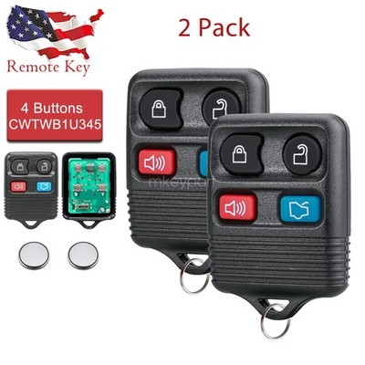 2 New 4B Replacement Keyless Entry Remote Key Car Fob for Ford Lincoln Mercury