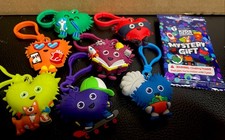 Kids Heart Challenge Character Keychains Complete Lot Of 7 PLUS mystery gift