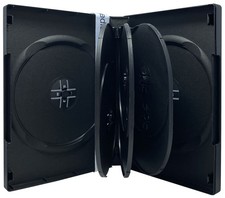Black 8 Disc DVD Cases Lot