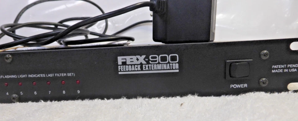 Sabine FBX 900 Feedback Exterminator Rack Mount - with Power Supply and Manual - Image 3 of 4