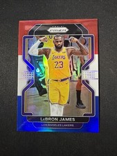 LEBRON JAMES - 2021-22 Prizm - Red White & Blue Prizm #91 - Los Angeles Lakers
