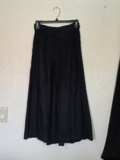 VTG David Benjamin Pleated Skirt Size 7 Pockets Classic Academia90s Black Preppy