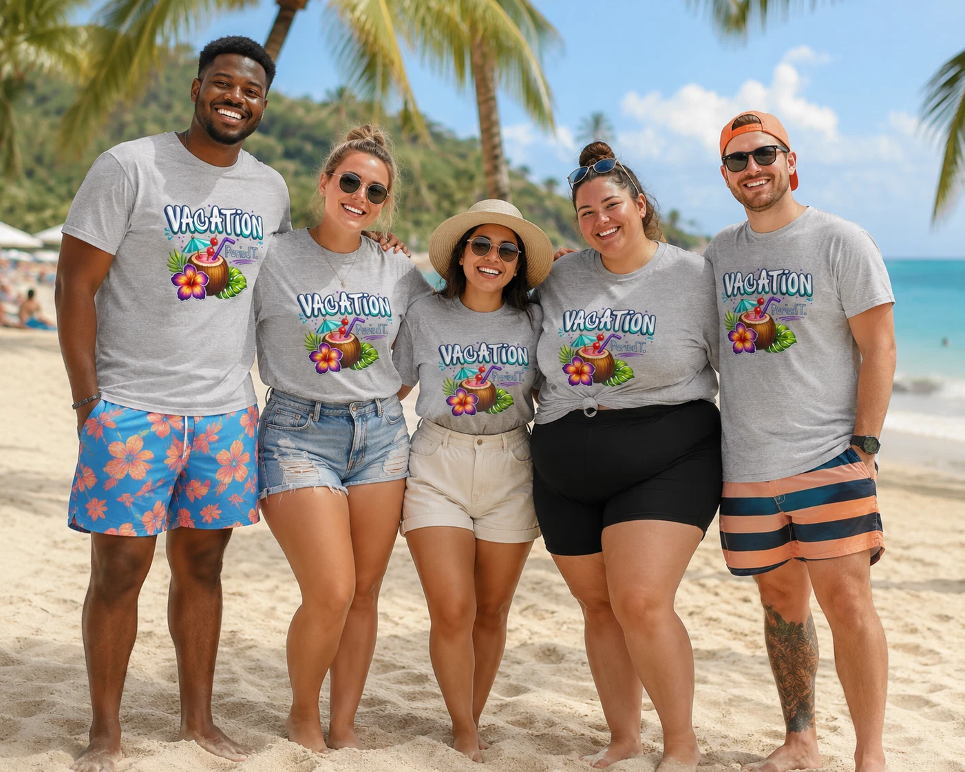 Vacation Period T Shirt Tropical Beach Cruise Graphic Tee Summer Travel