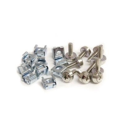 StarTech M5 Mounting Screws and Cage Nuts for Server Rack Cabinet - Rack Screw -