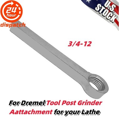 Tool Post Grinder Aattachment A-36Steel For Dremel Craftsman Lathe 3/4-12 Thread