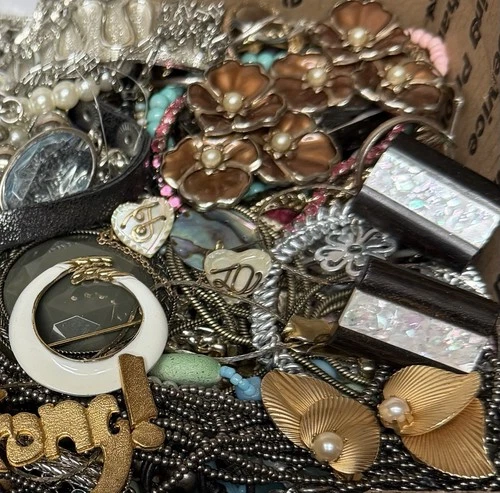 Vintage & Modern Some Signed Costume Jewelry Lot Full Small Priority Box # 9