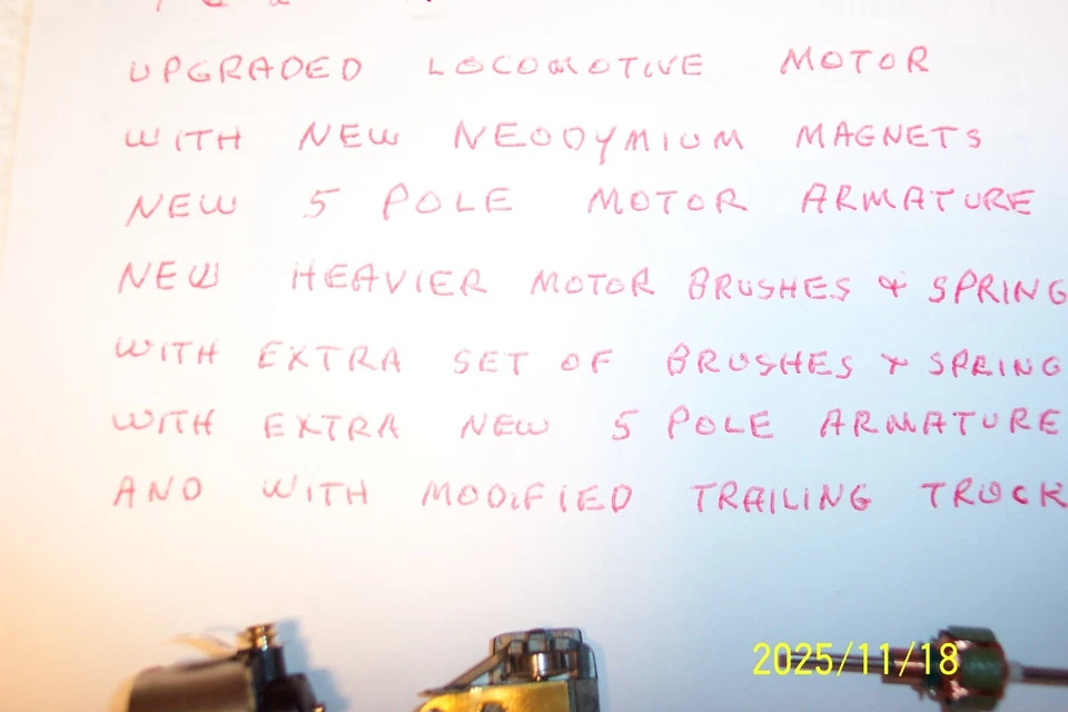 Atlas/RIVAROSSI 4-6-2 or 2-8-2 UPGRADED LOCOMOTIVE MOTOR , Used, N Scale - Image 2 of 4